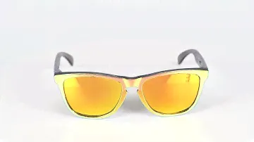 Oakley Frogskins Eclipse Gold Leaf^Crystal Black with Fire Iridium PROTOTYPE Only 2 Pairs Known