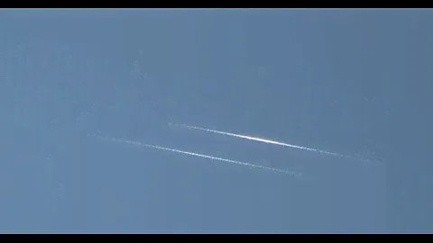 Very rare double Iridium Flare in Daylight