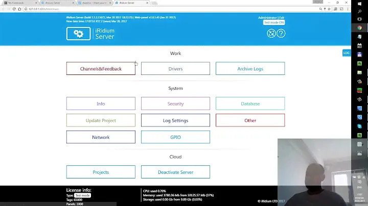 iRidium server, dweet io и визуализация freeboard io
