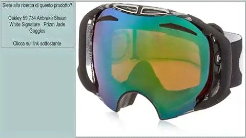 Oakley 59 734 Airbrake Shaun White Signature   Prizm Jade Goggles