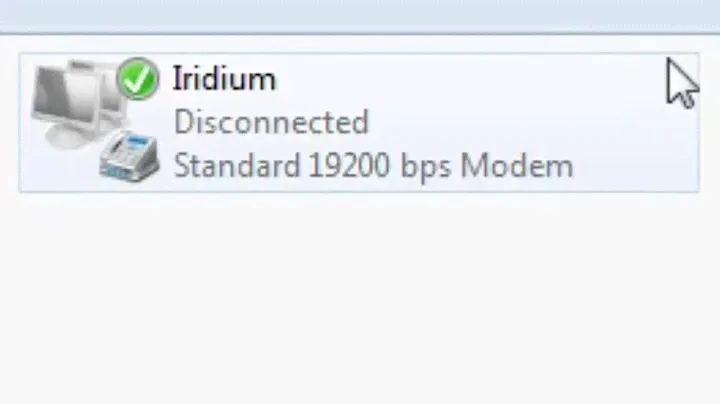 Iridium Satellite Modem Setup
