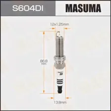 Свеча зажигания Masuma S604DI Double Iridium (DILKAR7D11H)