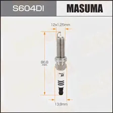 Свеча зажигания Masuma Double Iridium DILKAR7D11H с иридиевым электродом, арт. S604DI