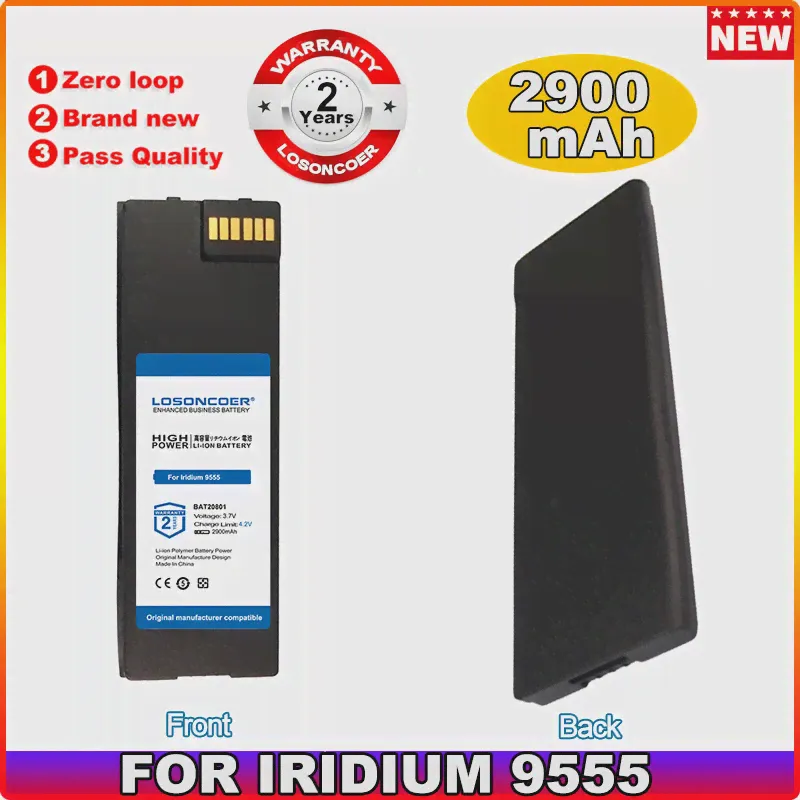 LOSONCOER Аккумулятор емкостью 2900 мАч для спутниковых телефонов Iridium 9555 BAT20801, BAT2081, BAT31001