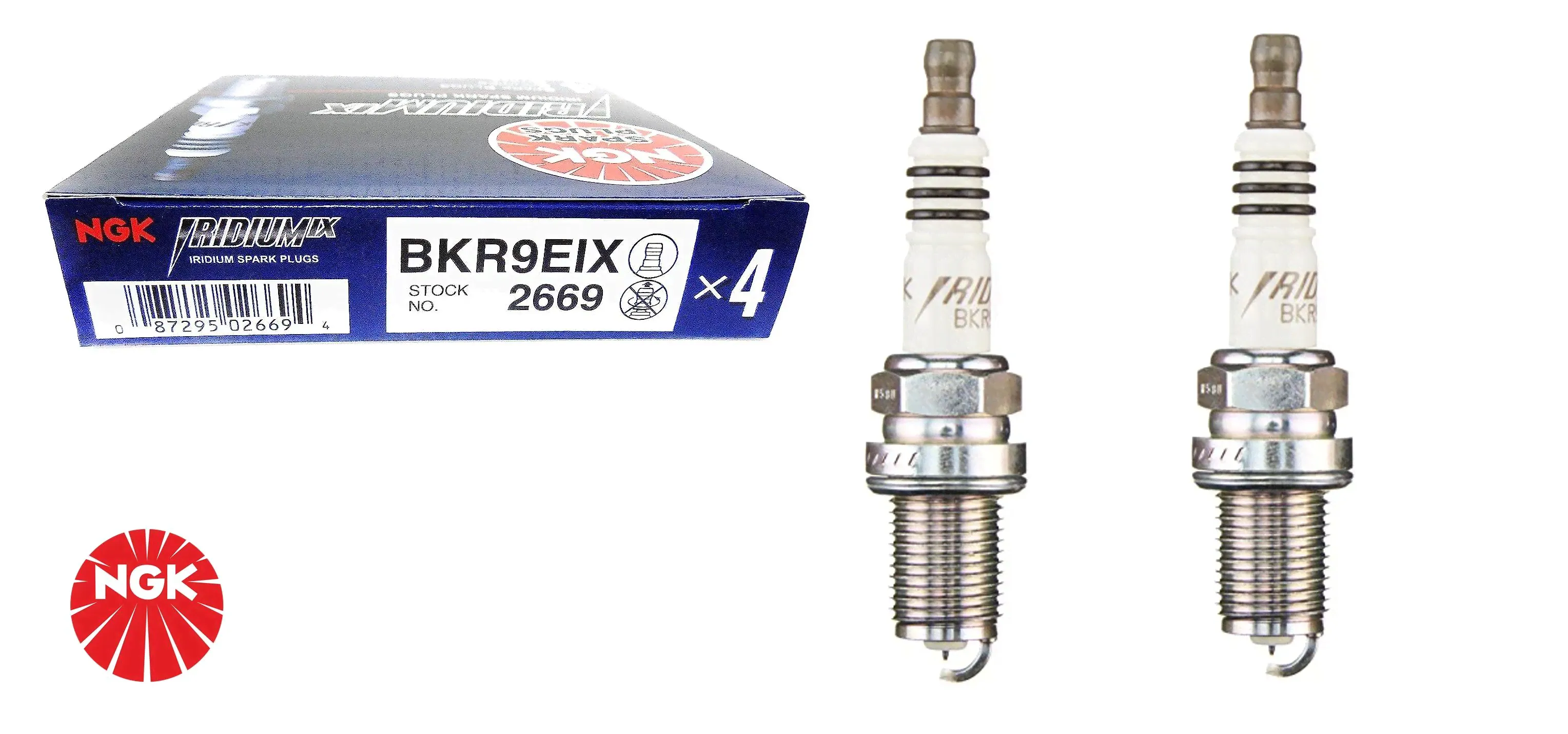 Свечи зажигания иридий, комплект 2 шт. NGK Iridium IX BKR9EIX (2669)