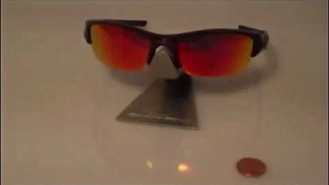 Custom Polarized Fire Red Lenses for Oakley Flak Jacket by Visionary Lenses