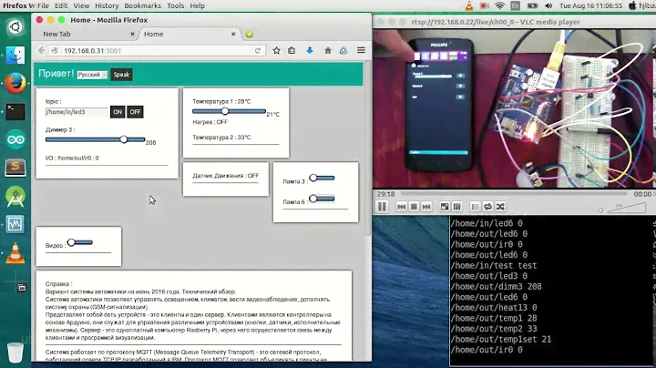 Умный дом. MQTT + IRidium mobile.