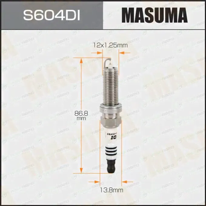 Свеча зажигания Masuma Double Iridium DILKAR7D11H с иридиевым электродом, арт. S604DI-0