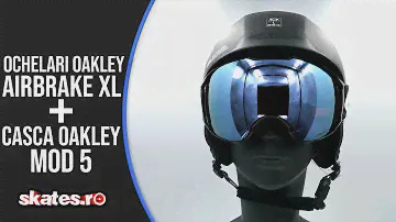 Ochelari Oakley Airbrake XL Jet Black Prizm Snow Sapphire Iridium + Casca Oakley Mod 5 Matte Black